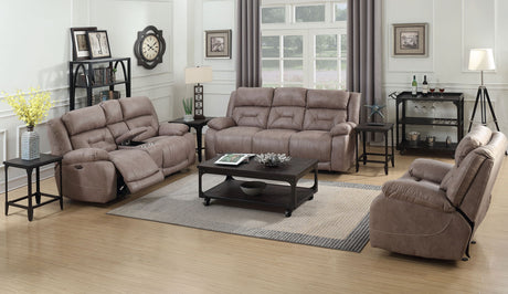 Aria Desert Sand Dual Power Reclining Sofa from Steve Silver - Luna Furniture