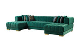 Ariana Green Velvet Double Chaise Sectional from Nova Furniture - Luna Furniture