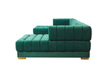 Ariana Green Velvet Double Chaise Sectional from Nova Furniture - Luna Furniture