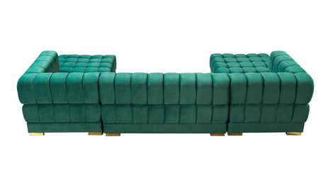 Ariana Green Velvet Double Chaise Sectional from Nova Furniture - Luna Furniture