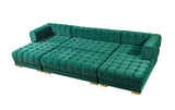 Ariana Green Velvet Double Chaise Sectional from Nova Furniture - Luna Furniture