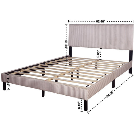 Arianne Beige Full Platform Bed from Happy Homes - Luna Furniture