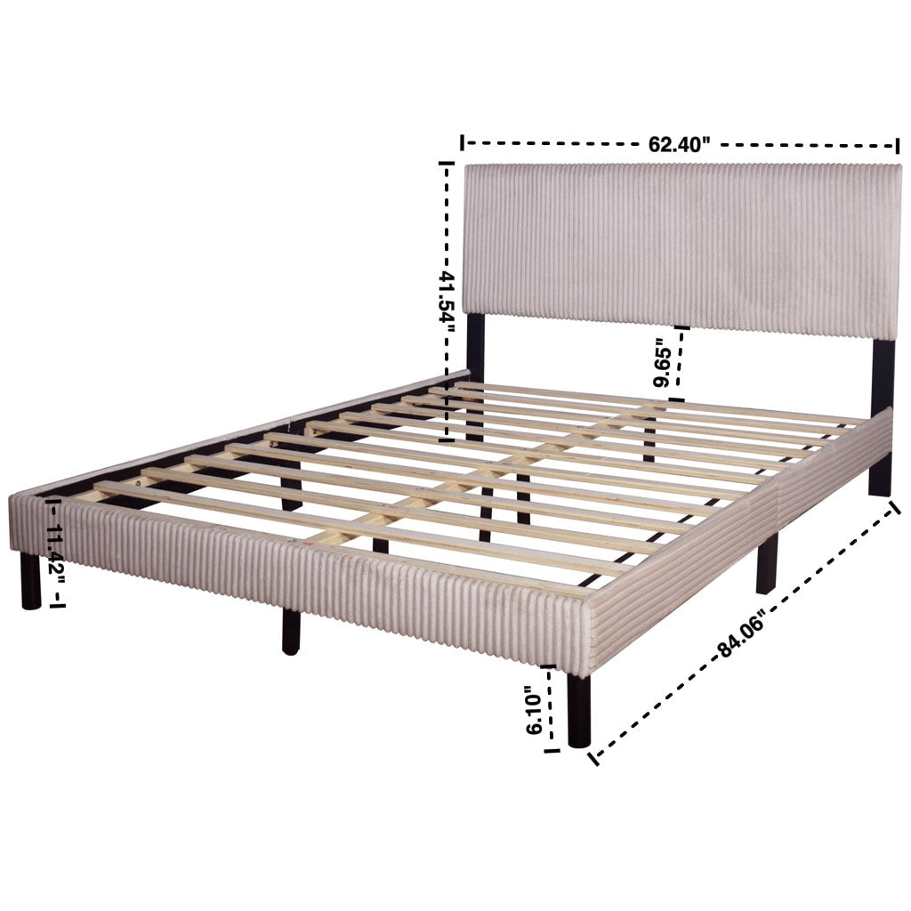 Arianne Beige Twin Platform Bed from Happy Homes - Luna Furniture