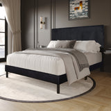 Arianne Black Twin Platform Bed from Happy Homes - Luna Furniture