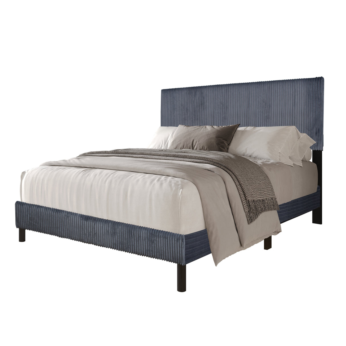 Arianne Gray Twin Platform Bed from Happy Homes - Luna Furniture