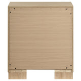Arielle Light Oak 2-Drawer Bedroom Nightstand with Casters from Coaster - Luna Furniture
