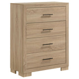 Arielle Light Oak Bookcase Panel Bedroom Set from Coaster - Luna Furniture