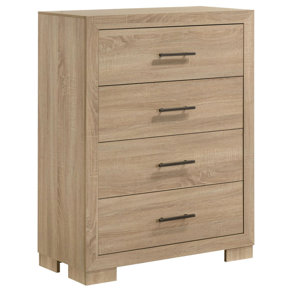 Arielle Light Oak 4-Drawer Bedroom Chest of Drawers