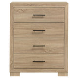 Arielle Light Oak Bookcase Panel Bedroom Set from Coaster - Luna Furniture