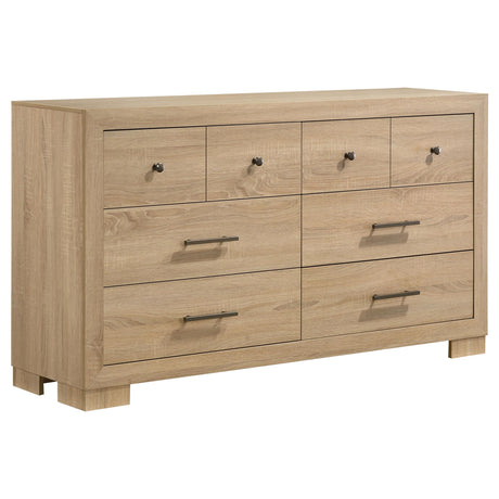 Arielle Light Oak 6-Drawer Bedroom Dresser Cabinet from Coaster - Luna Furniture
