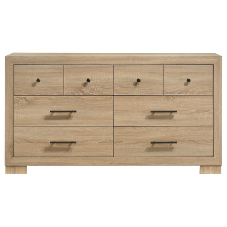 Arielle Light Oak 6-Drawer Bedroom Dresser Cabinet from Coaster - Luna Furniture