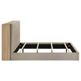 Arielle Light Oak Eastern King Bookcase Panel Storage Bed from Coaster - Luna Furniture