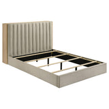 Arielle Light Oak Queen Bookcase Panel Storage Bed from Coaster - Luna Furniture
