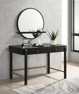 Arini Black 2-Piece Makeup Vanity Table and Mirror Set from Coaster - Luna Furniture