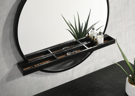 Arini Black 2-Piece Makeup Vanity Table and Mirror Set from Coaster - Luna Furniture