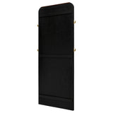 Arini Black Cane Weave Full Length Standing Floor Mirror from Coaster - Luna Furniture