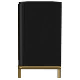 Arini Black Rattan Cane 2-Door TV Stand Media Console from Coaster - Luna Furniture