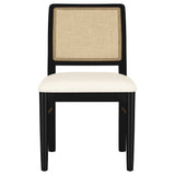 Arini Black Rattan Cane Dining Side Chair, Set of 2 from Coaster - Luna Furniture