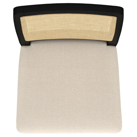 Arini Black Rattan Cane Dining Side Chair, Set of 2 from Coaster - Luna Furniture