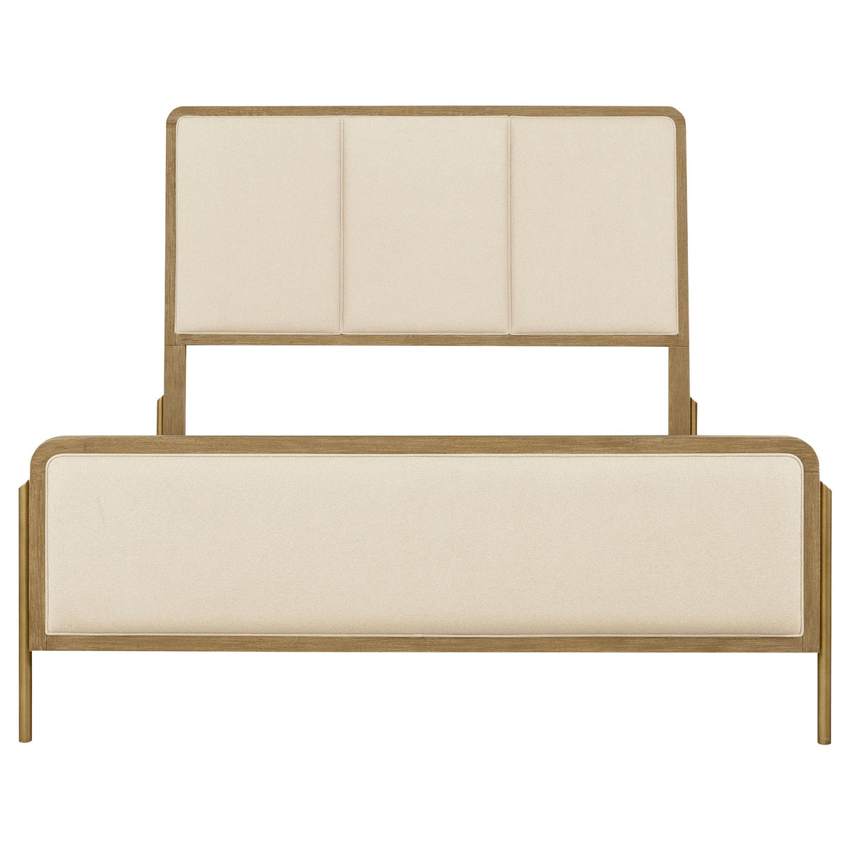 Arini Cream and Sand Wash Queen Panel Bed from Coaster - Luna Furniture