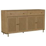 Arini Sand Wash 2-Drawer Cane Door Dining Sideboard Server from Coaster - Luna Furniture