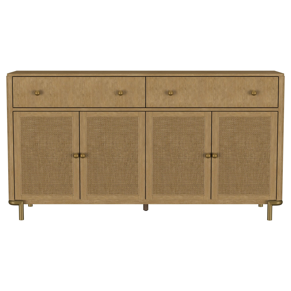 Arini Sand Wash 2-Drawer Cane Door Dining Sideboard Server from Coaster - Luna Furniture