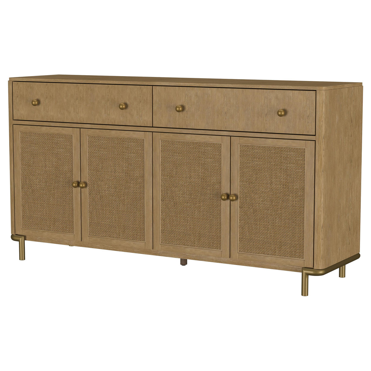 Arini Sand Wash 2-Drawer Cane Door Dining Sideboard Server from Coaster - Luna Furniture