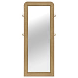 Arini Sand Wash Cane Weave Full Length Standing Floor Mirror from Coaster - Luna Furniture