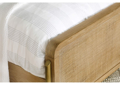 Arini Sand Wash and Natural Rattan California King Panel Bed from Coaster - Luna Furniture