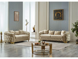 Arizona Stationary Loveseat in Beige from Furnia - Luna Furniture