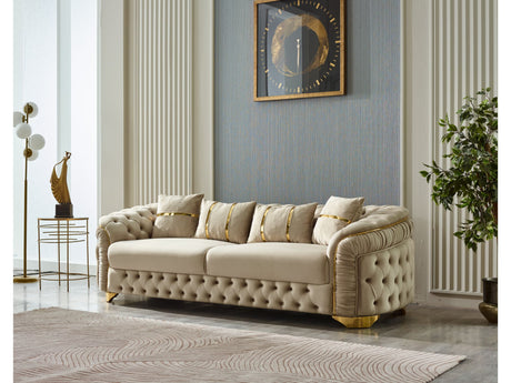 Arizona Stationary Sofa in Beige from Furnia - Luna Furniture