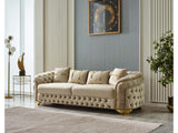 Arizona 3-pieces (Sofa & Loveseat & Chair) Livingroom Set in Beige from Furnia - Luna Furniture
