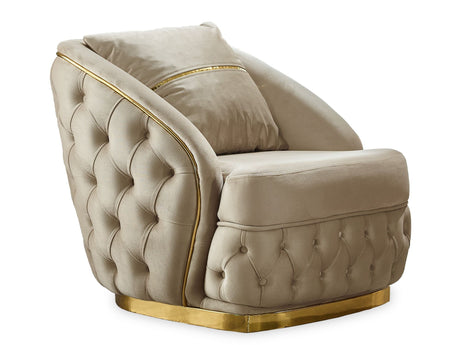 Arizona 3-pieces (Sofa & Loveseat & Chair) Livingroom Set in Beige from Furnia - Luna Furniture