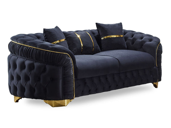 Arizona Stationary Loveseat in Anthracite