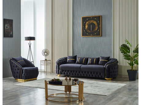 Arizona Stationary Sofa in Anthracite from Furnia - Luna Furniture