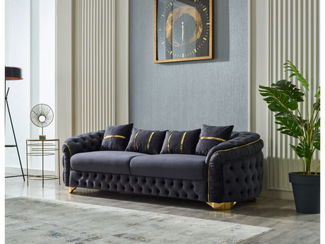 Arizona Stationary Sofa in Anthracite from Furnia - Luna Furniture