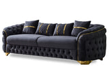 Arizona Stationary Sofa in Anthracite from Furnia - Luna Furniture