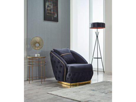Arizona 3-pieces (Sofa & Loveseat & Chair) Livingroom Set in Anthracite from Furnia - Luna Furniture