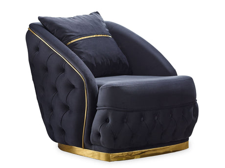 Arizona 3-pieces (Sofa & Loveseat & Chair) Livingroom Set in Anthracite from Furnia - Luna Furniture