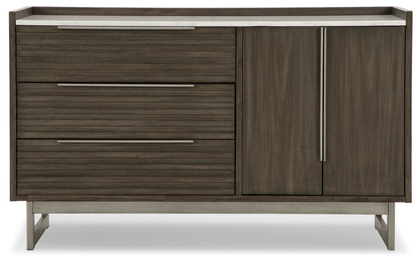 Arkenton Grayish Brown/White Dresser