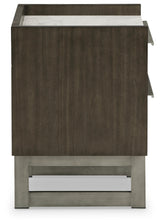 Arkenton King Panel Bed with Mirrored Dresser and 2 Nightstands in Grayish Brown from Ashley - Luna Furniture