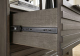 Arkenton King Panel Bed with Mirrored Dresser in Grayish Brown from Ashley Furniture - Luna Furniture