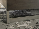 Arkenton King Panel Bed with Mirrored Dresser in Grayish Brown from Ashley Furniture - Luna Furniture