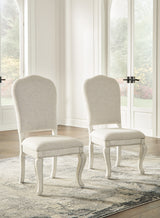 Arlendyne Antique White Dining Chair, Set of 2 from Ashley - Luna Furniture