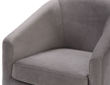 Arlo Fog Velvet Upholstered Swivel Barrel Chair from Steve Silver - Luna Furniture