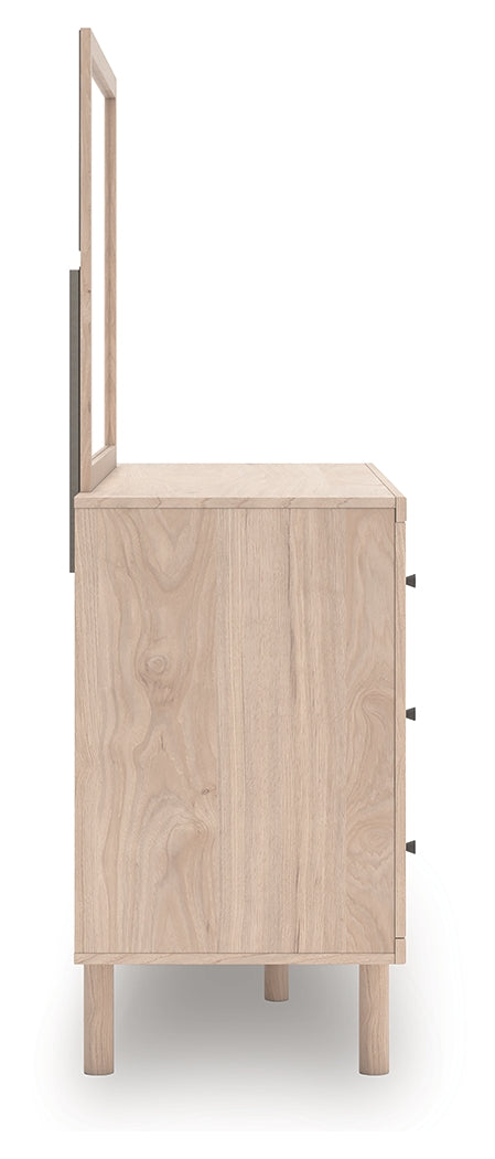 Arloster Tan Dresser and Mirror from Ashley - Luna Furniture