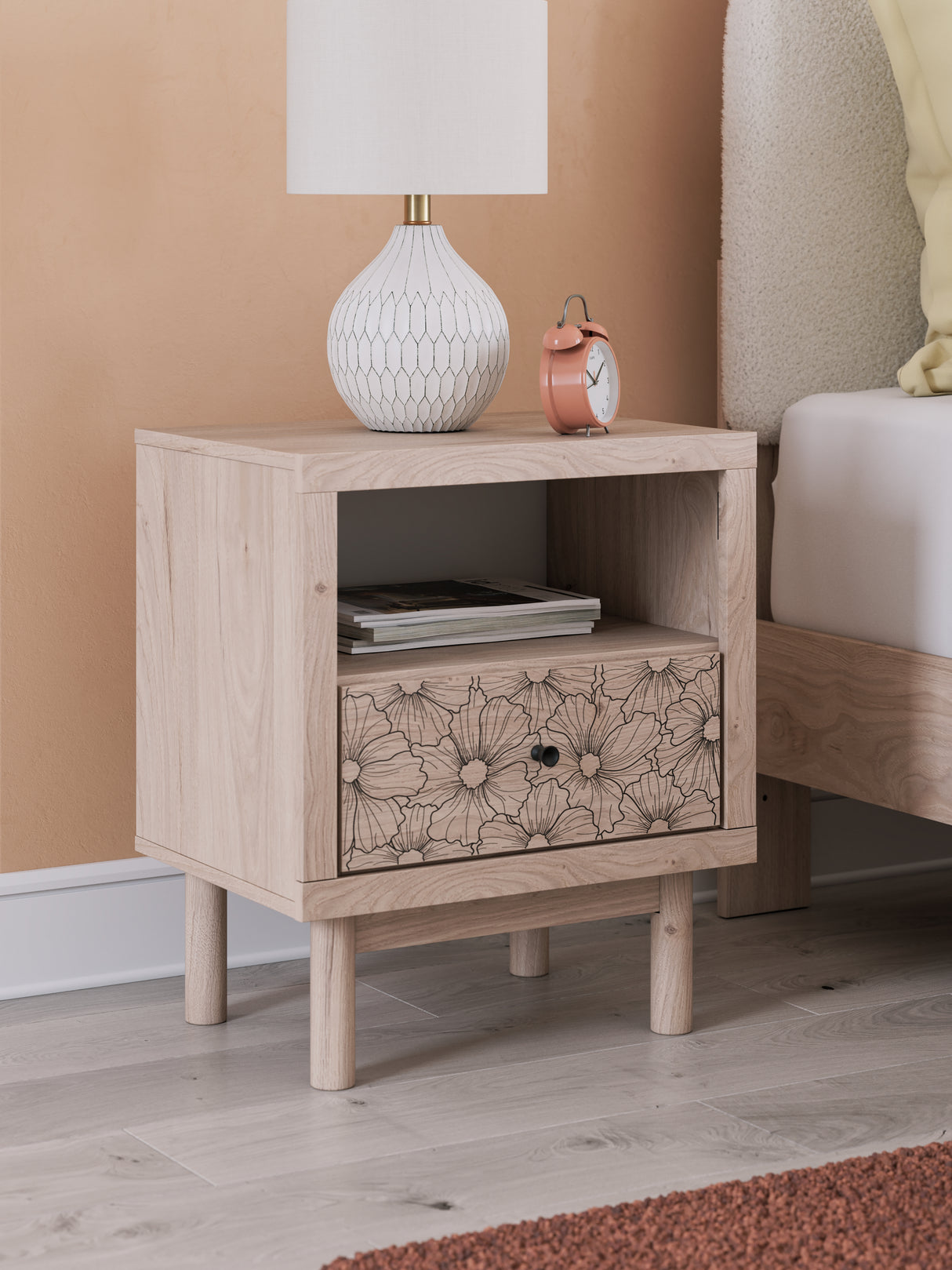 Arloster Tan Nightstand from Ashley - Luna Furniture