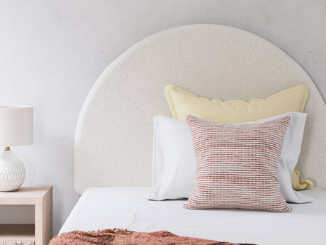 Arloster Tan/White Full Upholstered Platform Bed from Ashley - Luna Furniture