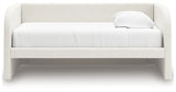 Arloster Tan/White Twin Upholstered Day Bed from Ashley - Luna Furniture