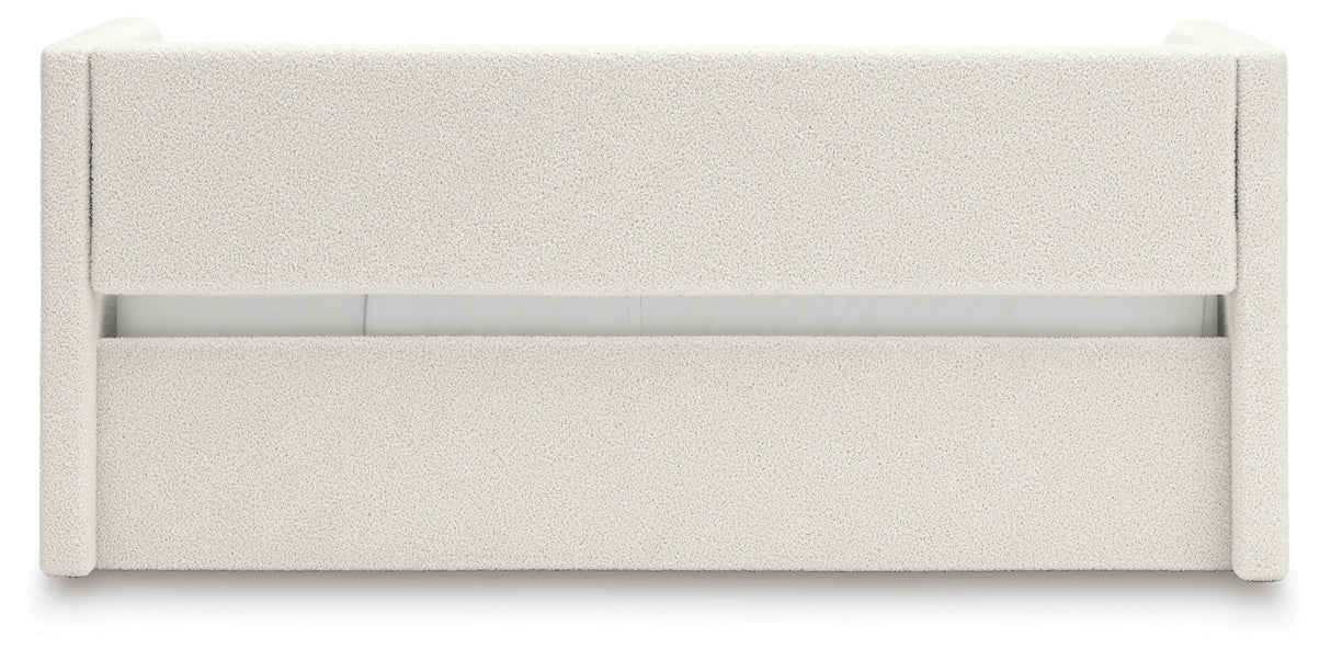 Arloster Tan/White Twin Upholstered Day Bed with Storage from Ashley - Luna Furniture